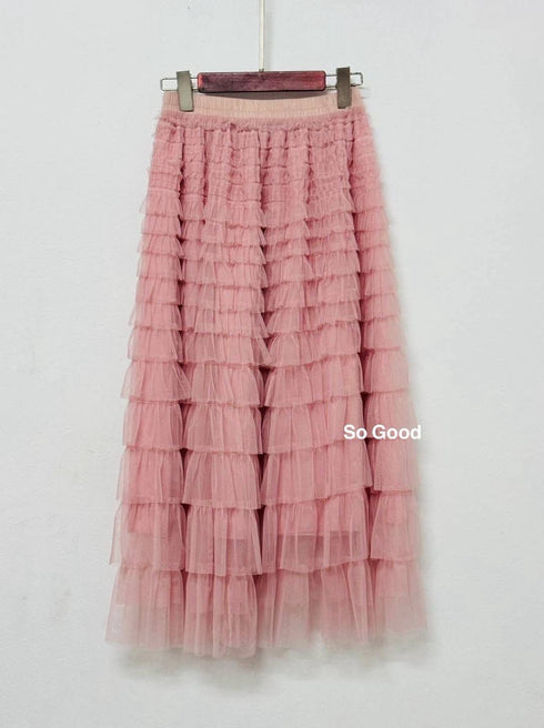 Mesh Frill Layer Tulle Skirts